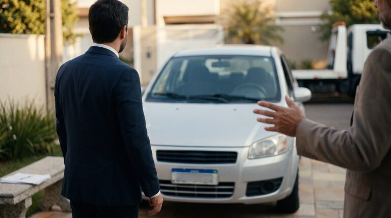 Orientação sobre busca e apreensão de veículo financiado após apreensão do carro